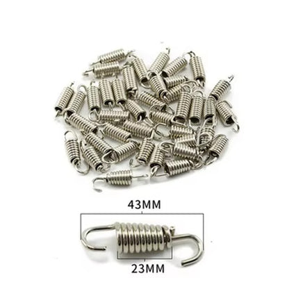 slip-on 2PC Universal Motorcycle Exhaust Spring Hooks Stainless Steel Exhaust Front Middle Link Pipe Rotatable Metal Springs