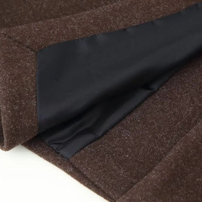 2025 WOMAN Fashion European and American Style Autumn New Long Sleeve Woolen Coat Retro Long Sleeve Coat Outerwear Mujer