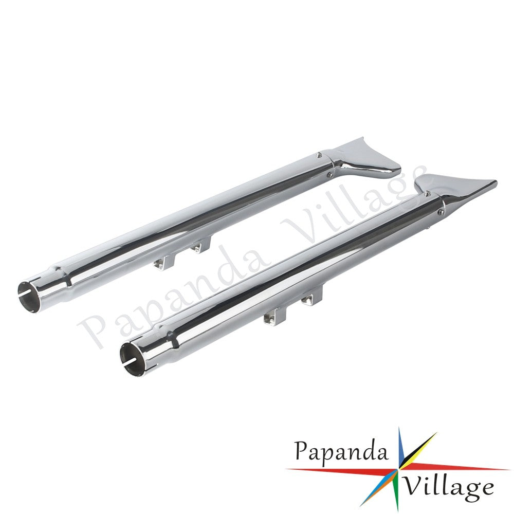 Old School Chrome 33/36/39/42 inch Fishtail Exhaust Mufflers For Harley Softail FLS FLSS FXSTDI  FXCW  FLSTFBS 2007 - 2017