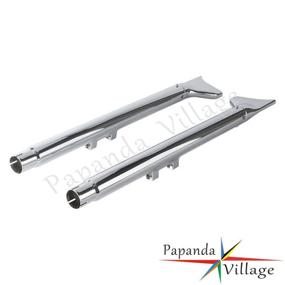 Old School Chrome 33/36/39/42 inch Fishtail Exhaust Mufflers For Harley Softail FLS FLSS FXSTDI  FXCW  FLSTFBS 2007 - 2017