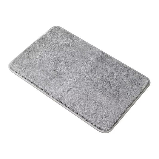 Simple Bathroom Door Carpet Solid Color Bedroom Living Room Absorbent Wear-Resistant Thickened Comfortable And Soft Floor Mat
