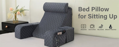 Home Bed Reading Pillow Cushion Adjustable Adult Headrest Pillow Perfect for Watching TV Reading Gaming or Resting Decoration ??