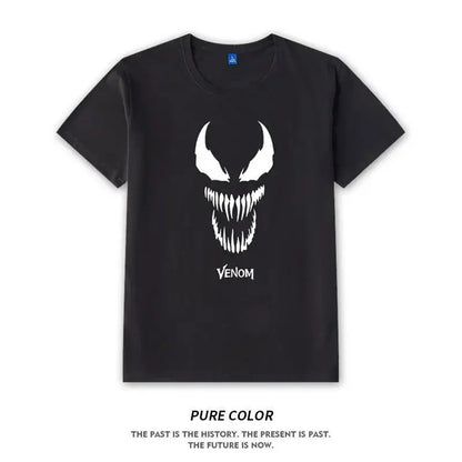 Lovely Superhero T-shirt Men's Venom Print Tshirt Marvel Spiderman Summer Daily Short Sleeved Clothes Y2k Fashion Daily Tees