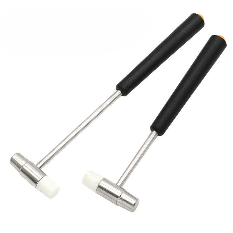 1un Mini Martelo Ferramenta de Reparo Martelo de Borracha de Metal Martelo Portátil de Cabeça Dupla para Joias DIY Reparo de Relógios Ferramentas Manuais