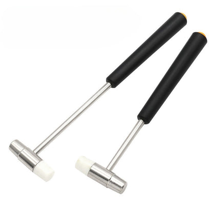 1un Mini Martelo Ferramenta de Reparo Martelo de Borracha de Metal Martelo Portátil de Cabeça Dupla para Joias DIY Reparo de Relógios Ferramentas Manuais