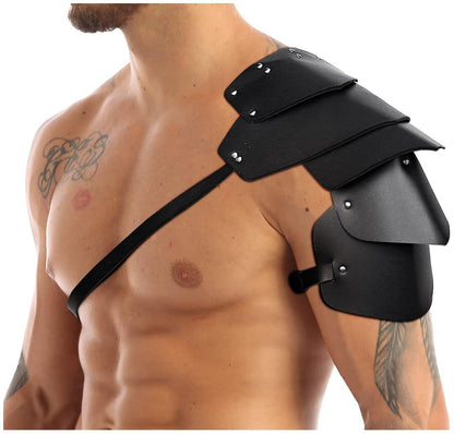 Medieval Viking Armor Leather Shoulder Harness Renaissance Style Cosplay Accessory, Adjustable Straps, Cool and Handsome Theme