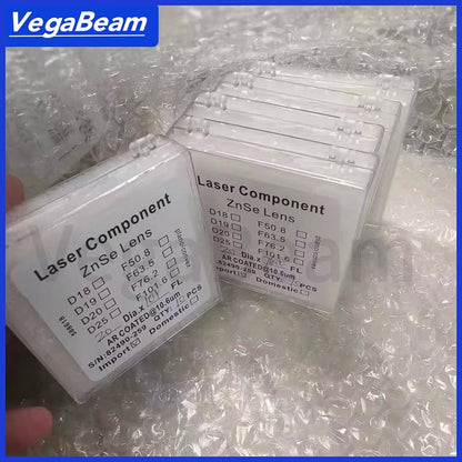 Lente de foco de CO2 ZnSe PVD para laser D20 D19 FL38.1/50.8/63.5/76.2mm 100W 150W 200W para máquina de gravação a laser de alta potência