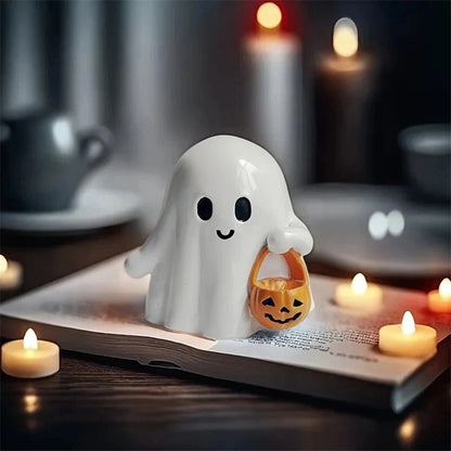 1Pc Halloween Cute Ghost Ornaments Ghost Study Desktop Decoration Interior Decoration Halloween Party Garden Decoration Ornament
