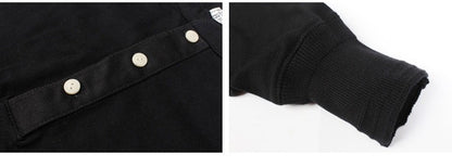 Bronson 350g Heavyweight L/S Henley Shirt Vintage Plain Base T-Shirt For Men