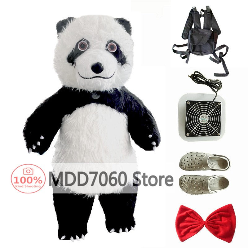 Giant Panda Inflatable Costume Street Funny Polar Bear Mascot Costume Party Role Playing Plush Inflatable Mascot Costume
