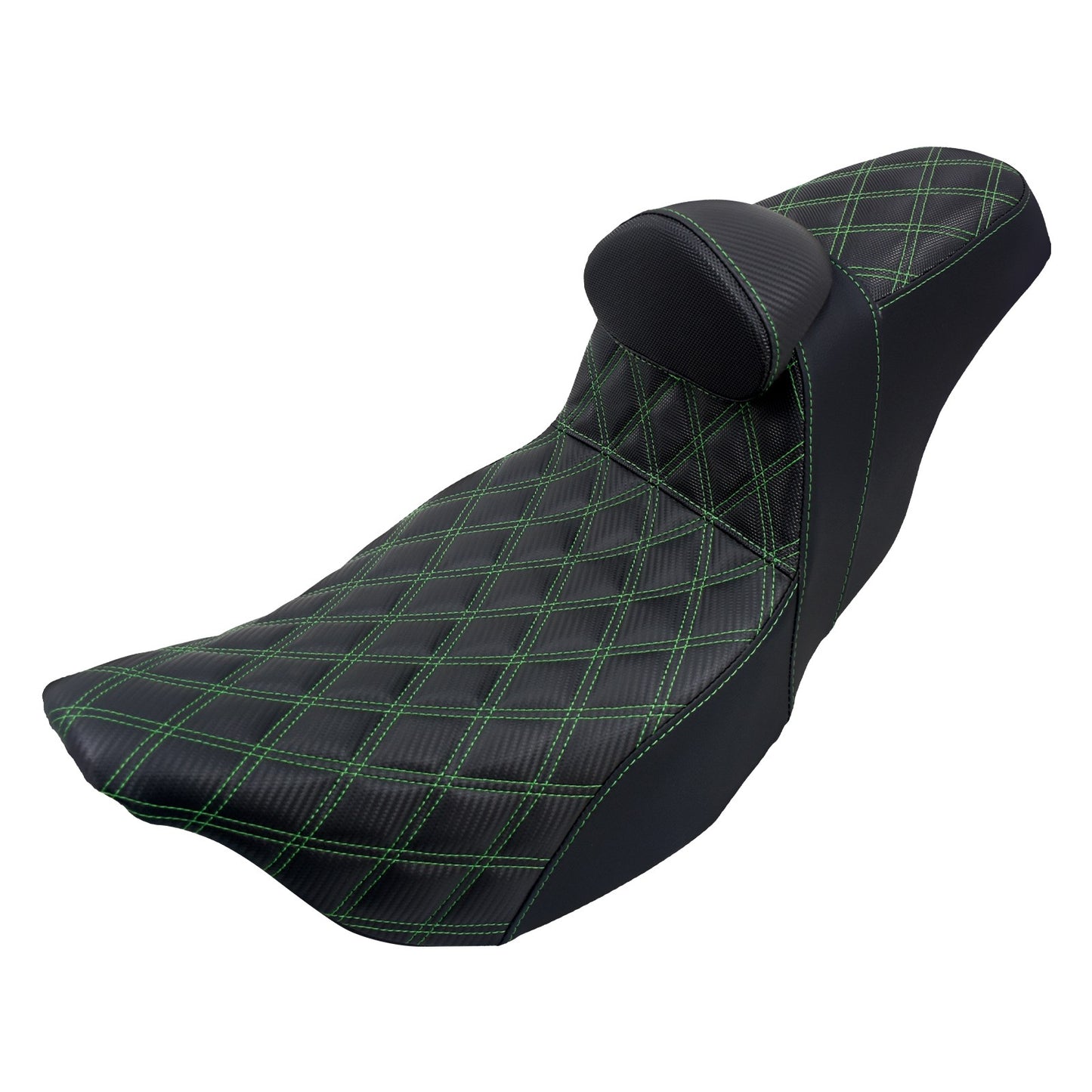 Almofada de Assento Duplo Dianteiro para Piloto Traseiro para Passageiro de Moto com Encosto para Harley Touring Road King FLTRX FLHTK Ultra 09-2023