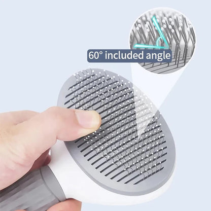 Escova de Pelo para Gatos e Cães Pente de Grooming e Cuidado Escova de Gatos Pente de Aço Inoxidável para Cães de Pelo Longo Limpeza de Animais de Estimação Acessórios para Gatos e Cães