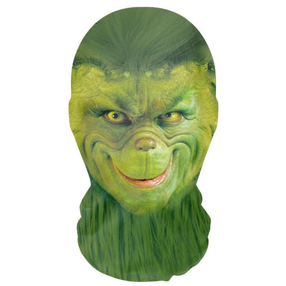 3D Printed Green Monster Christmas Mask Elastic Mesh Mask Halloween Clown Cosplay Headgear Party Equipment Breathable Visible