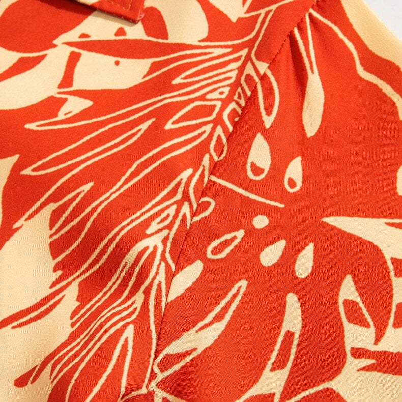 Summer men's floral shirt, designed in Hawaiian beach style, short sleeved casual shirt, ice silk quick drying loose top