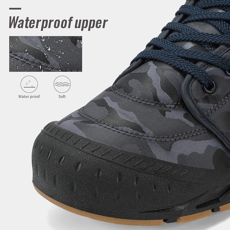 Botas de Neve Masculinas de Inverno Super Quentes Botas de Caminhada Masculinas Impermeáveis Botas Masculinas de Exterior Tênis Antiderrapantes de Borracha Botas Masculinas de Trabalho de Cano Curto