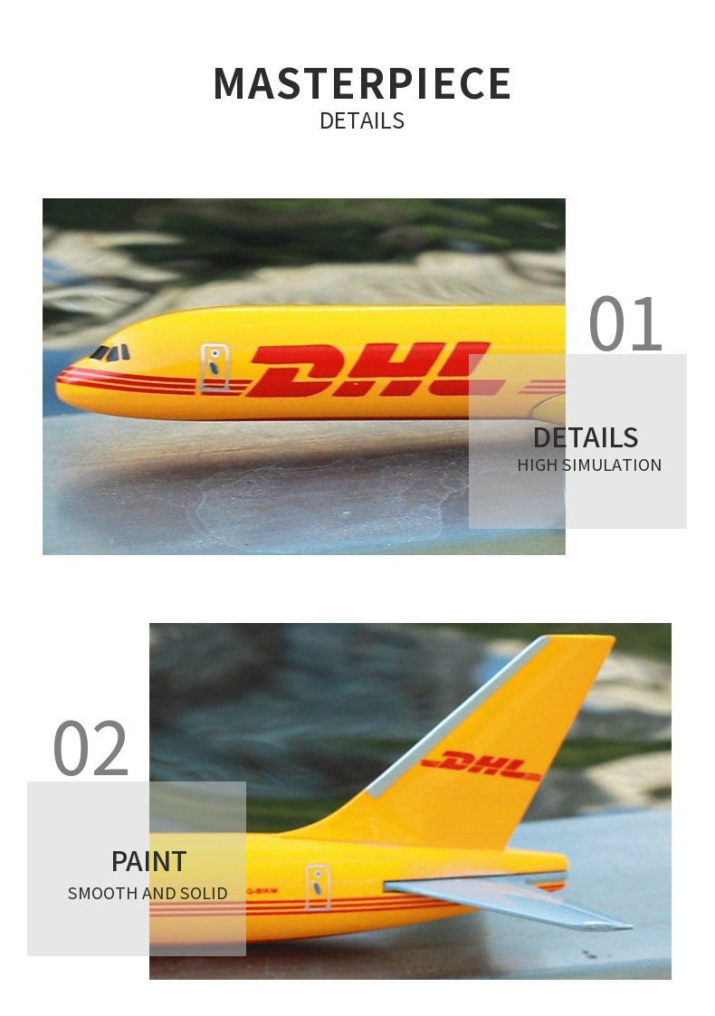 Escala 1:400 Réplica de Aeronave de Metal DHL Boeing 757 Avião Modelo Fundido Avião Miniatura para Casa Escritório Brinquedos para Crianças