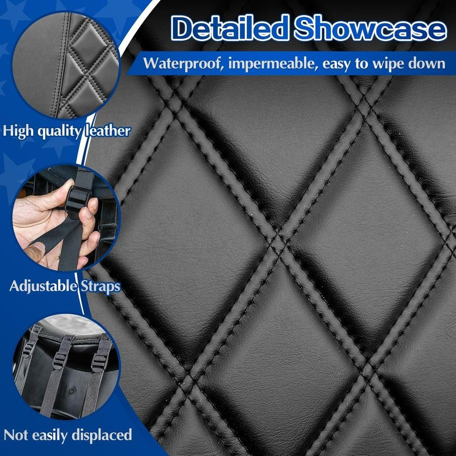 Kit de Capas de Banco de Diamante para Carrinho de Golfe com 4 Peças, Capas de Banco Dianteiras e Traseiras Compatíveis com EZGO Club Car Yamaha Almofada de Banco Regular Original, N
