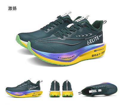 Fluorescence Running Shoes CarbonBoard Marathon Men Sports Breathable Women's Comfortable Athletic Casual Sneakers WearResistant