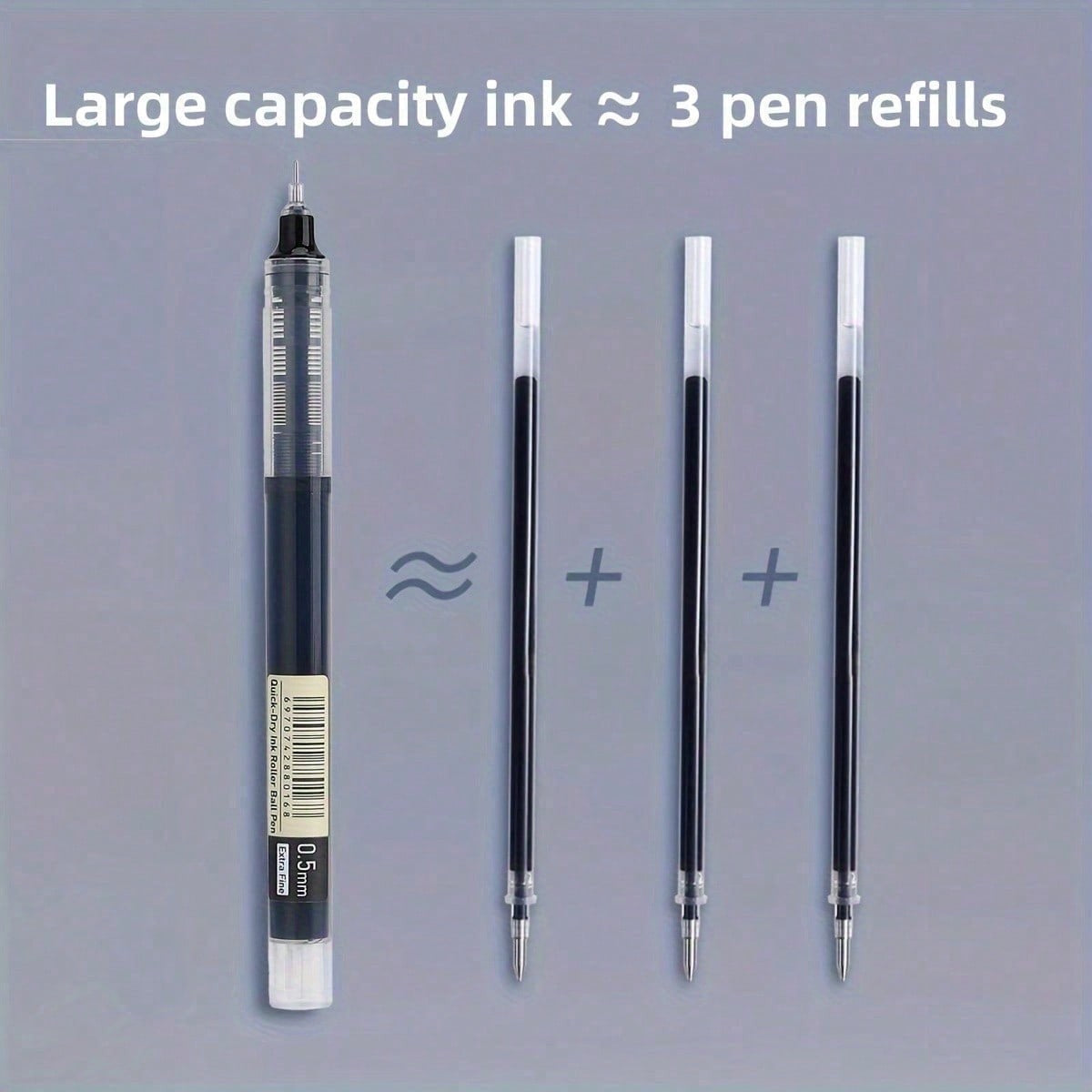 10PCS Gel Ink Pens – 0.5mm Fine Tip Writing Pens For Office & School (Black / Blue / Red)