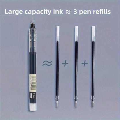 10PCS Gel Ink Pens – 0.5mm Fine Tip Writing Pens For Office & School (Black / Blue / Red)