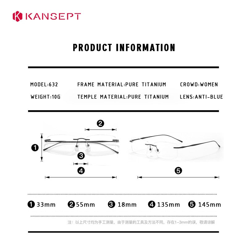 KANSEPT Square Myopia Eyeglasses Photochromic Lenses Man Blue Light Ultra-light Titanium Reading Glasses Men Optical Women Lens