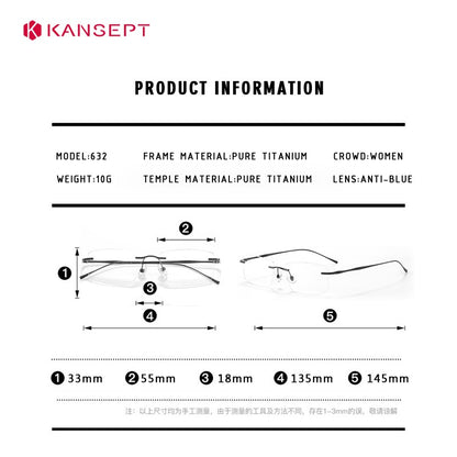 KANSEPT Square Myopia Eyeglasses Photochromic Lenses Man Blue Light Ultra-light Titanium Reading Glasses Men Optical Women Lens