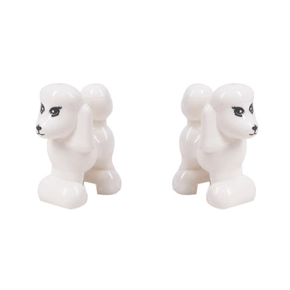 MOC Building Blocks Pets Husky White Kitten Puppy Bulldog Zoo Pet Building Blocks Scene Decoration Props Children's DIY Toy Gift