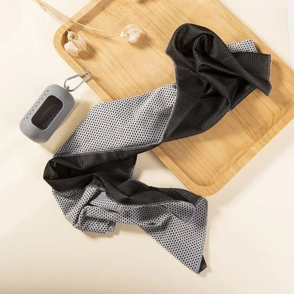 Mini Quick Dry Fitness Cool Towel With Towel Silicone Bag Microfiber Sports Quick Dry Cool Towel Portable Quick Drying Towel