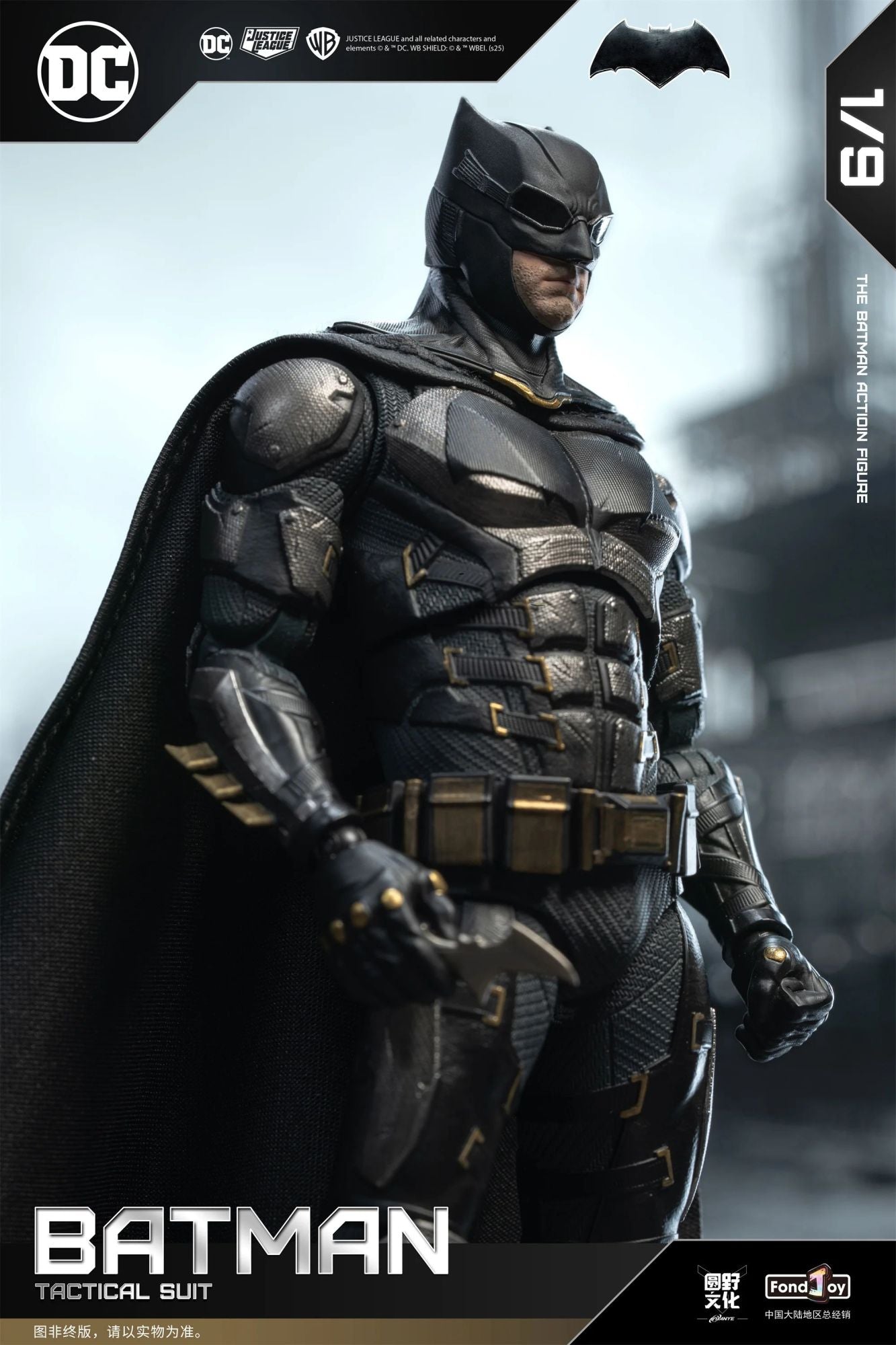 1/9 Original Fondjoy Bruce Wayne Batman Liga da Justiça Traje Tático Boneco de Ação Filme Zack Snyder's Detective Comics Brinquedos
