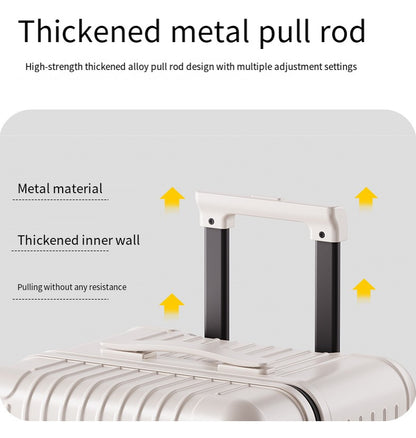 New Process Plastic Frame Suitcase 20-inch Carry-on Luggage 28-inch Thickened Trolley Case Large Capacity Travel Bag with Passwo