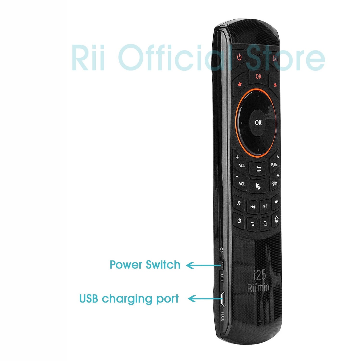Rii i25 2.4G Mini Wirless Air Mouse Keyboard With IR Remote Control PC Teclado For Tablet Smart Android TV Box