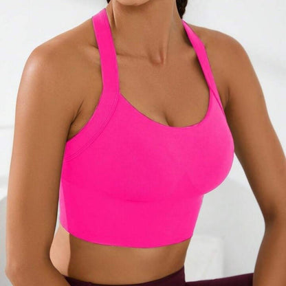 Sports and beautiful back bra set, cross-back sports bra, no chest pad, adjustable size, and can be worn inside normally.