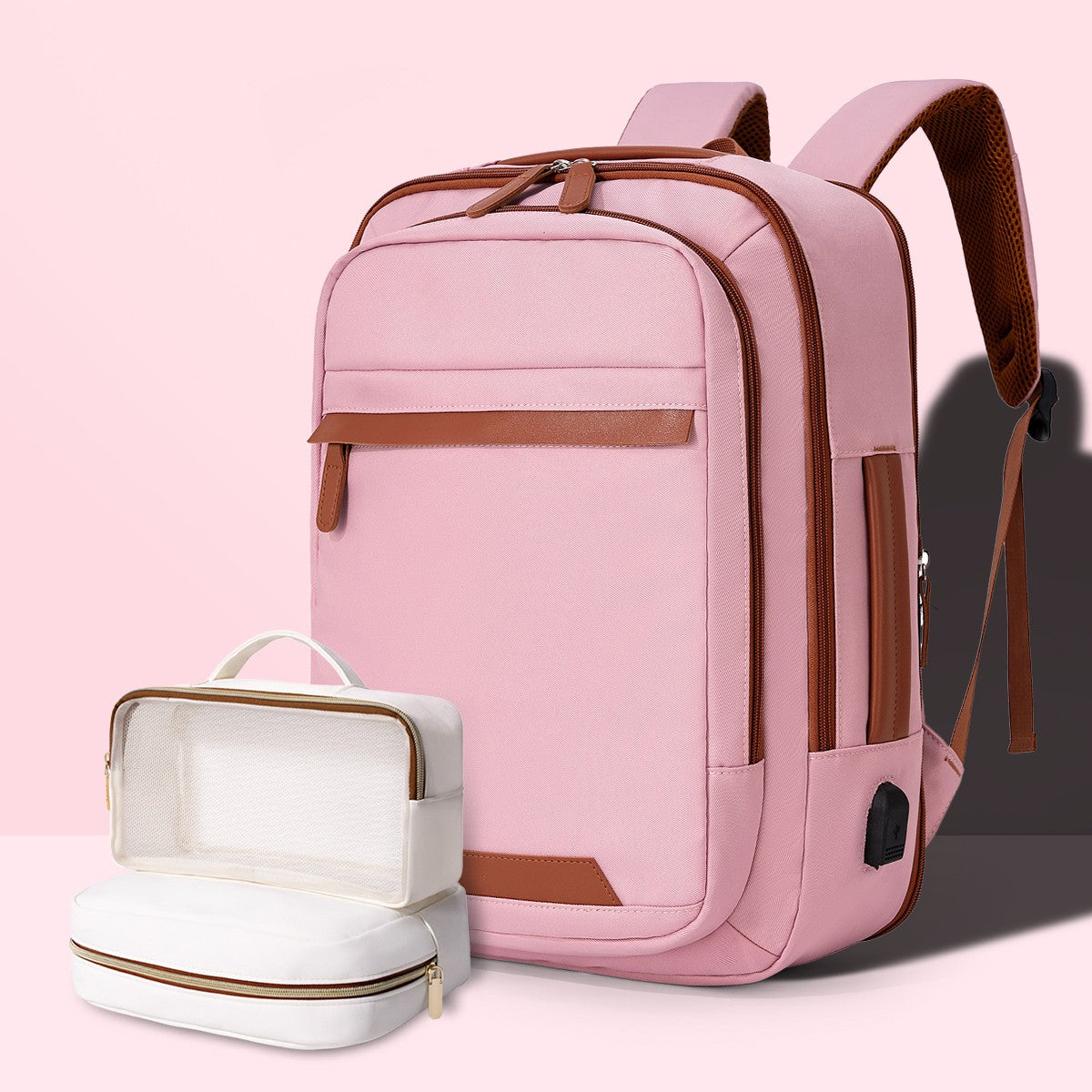 High-Quality USB Rechargeable Backpack Men's Waterproof Bag Large Laptop Backpack Unisex School Bag Youth Backpack