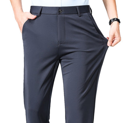 Calças Finas Masculinas para o Verão Outono, Calças de Terno Formal, Calças de Trabalho, Calças Casuais de Negócios de Qualidade, Calças Compridas Pretas Vinho Tinto