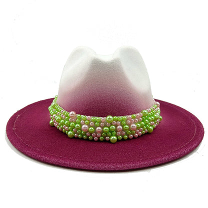 Men's fedora hat Men's and women's universal solid color fedora hat Women's 21 color wide brim jazz hat Autumn and winter Britis