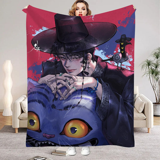 Huntrix Blankets K pop Demon Hunters Zoey Rumi Mira Soft Warm Throw Blanket Kids Living Room Couch Sofa Bed Fluffy Bedspread