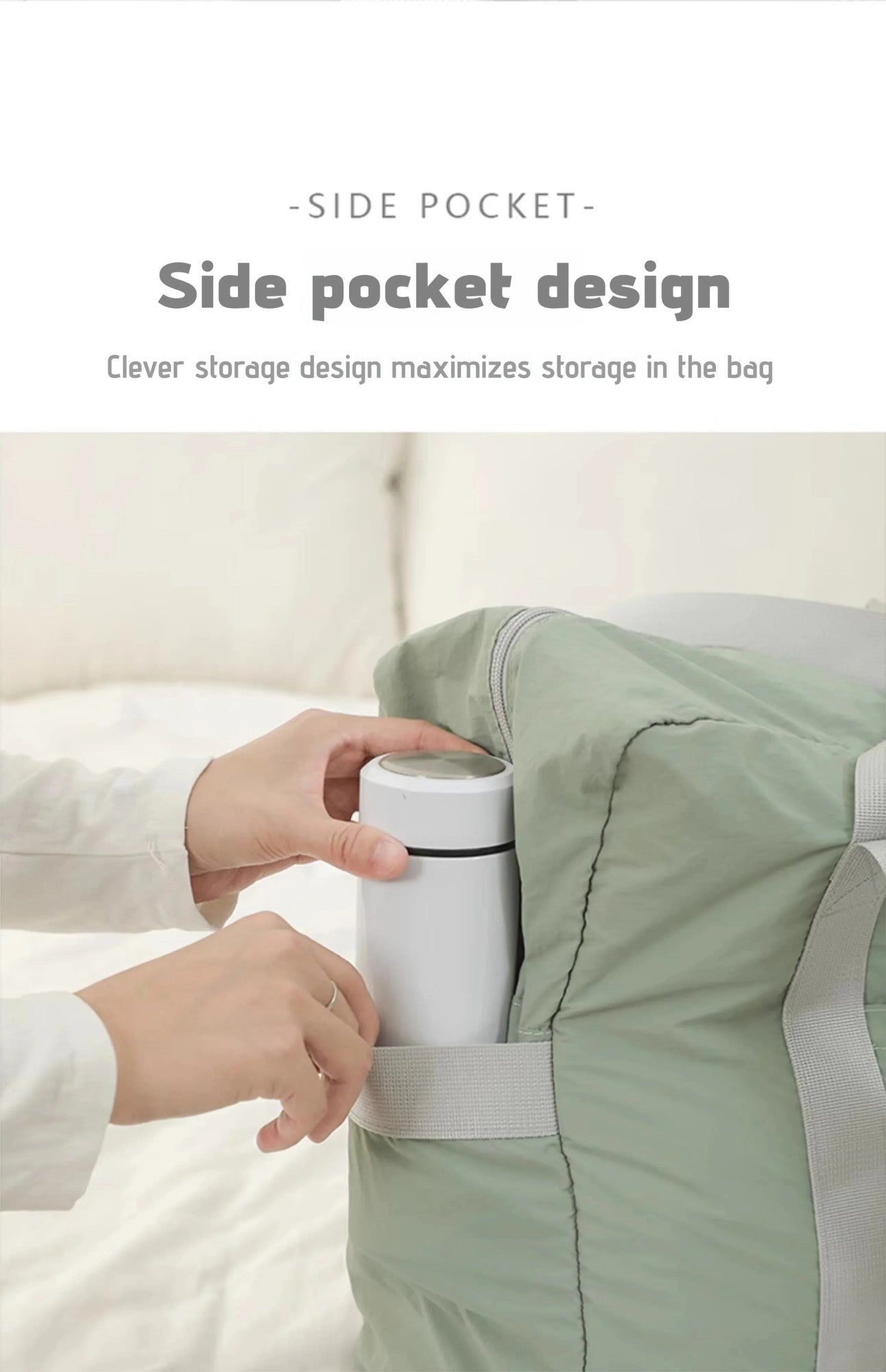 Waterproof Foldable Travel Duffle Bag Large Capacity Carry On Tote Luggage Storage Bag with Multiple Pockets