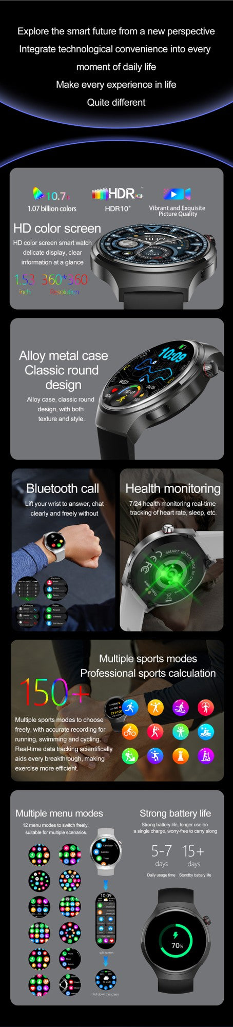 2025 New Watch 4 GT Series Smart Watch Men AMOLED Screen Heart Rate Health Monitoring Bluetooth Call Business Smartwatch Man