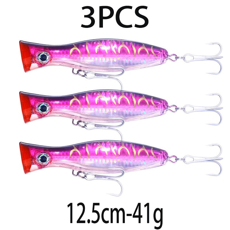 Iscas de Pesca Popper Topwater 11cm 23g 13cm 43g Pesca Boia Artificial Pesca de Baixo, Lúcio, Carpa, Wobbler, Artigos de Pesca