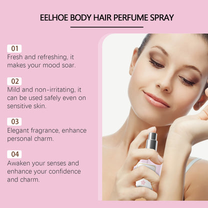 Roxelis 30ml Body Perfume Spray Hair Scent Light Fresh Skin Long Lasting Floral Fragrance Add Personal Charms Dating Perfume