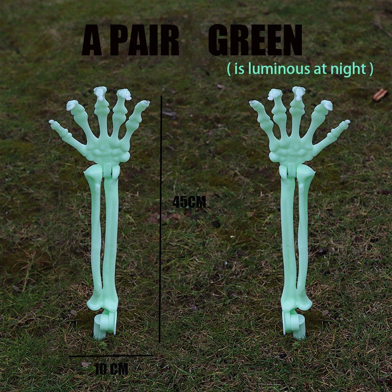 Halloween Decorations Home Decor Skeleton Head Outdoor Realistic Skull Hands Yard Prank Festivals Party Supplies