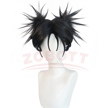 Jujutsu JJK Manga Choso Cosplay Wig Anime Jujutsu Kaisen Black Double Ponytail Hair Sticker Itadori Yuji Halloween Wig Women Men