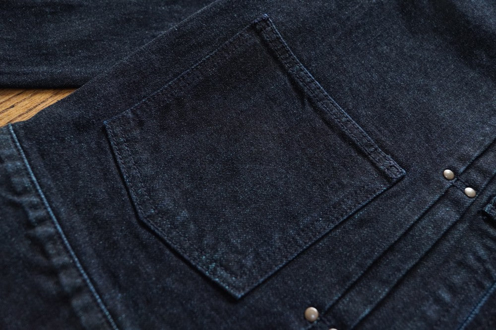 Sauce Zhan Mens Jacket Indigo Selvedge Denim Jacket Jean Jacket Men Vintage Chinese Style Knot Button Loose Fit