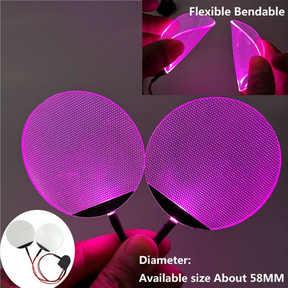 Round Flexible Bendable DIY Led Light Eyes Kits Cosplay Halloween Helmet Masks Eye Light Accessories Can Cropped CR2032