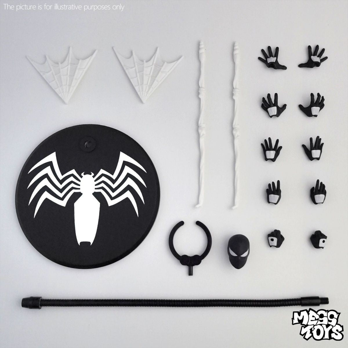 Hot Mess Toys Boneco de Ação do Homem-Aranha Preto Anime Aranha Terno Vermelho Preto Vizinho Simbionte Aranha Escarlate Cc Toys Brinquedo de Presente