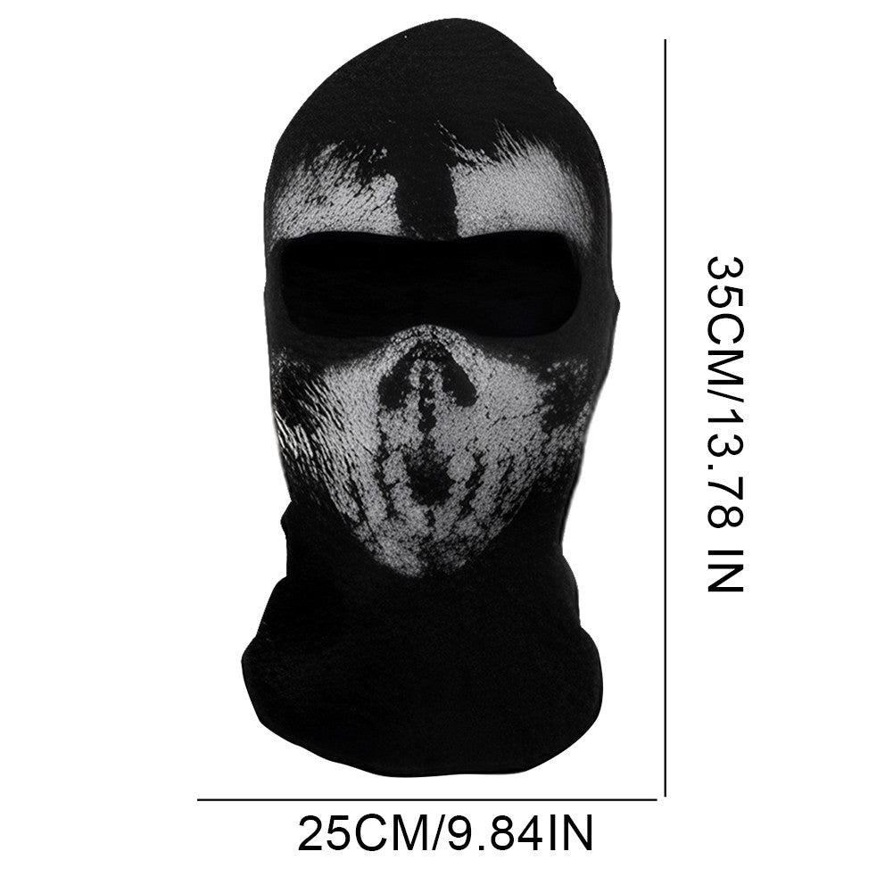 Halloween Ghost Full Face Mask Skull Scary Ghost Skeleton Motorcycle Cycling Headmask for Halloween Cosplay Balaclava Halloween