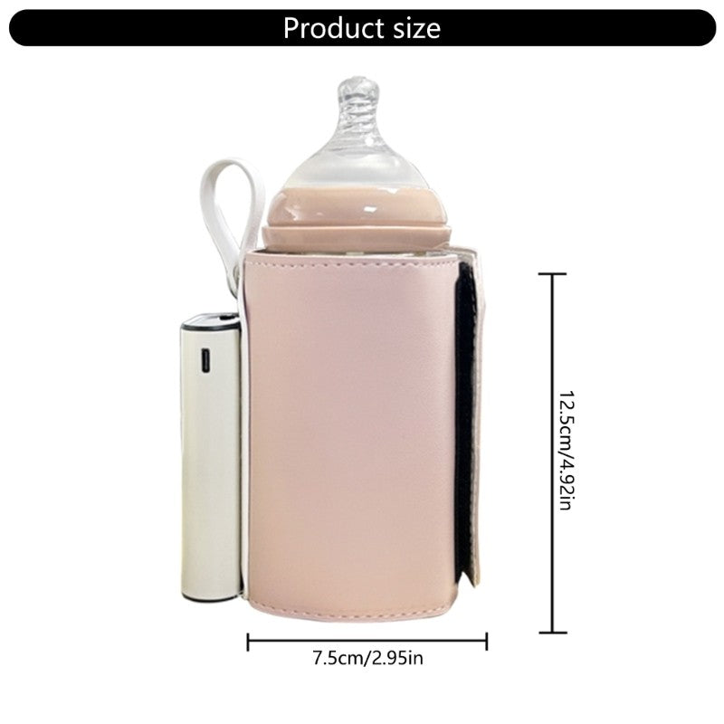 J15U Adjustable Baby Bottle Warmer Bag Case Heat Preservation Sleeve Cordless Design