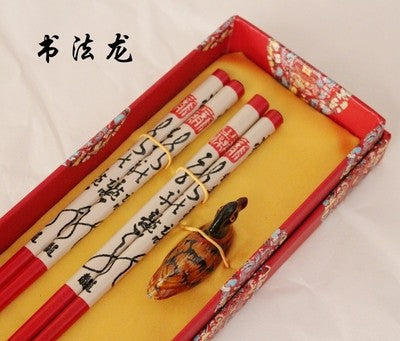 Hashis de madeira 2 pares com descanso características chinesas China Affairs apresenta melhor presente pauzinhos lembrança