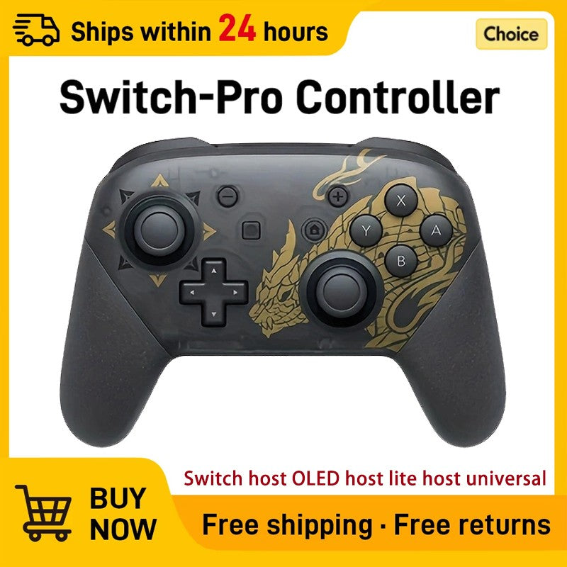 Wireless Bluetooth Gamepad Controller with Wake Function Joystick 6-Axis Gyro HD Vibration for Switch Game Console