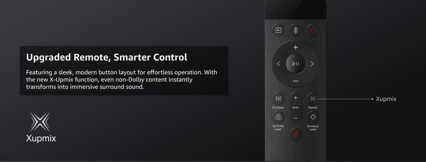 Sistema de Som Surround 7.1.4 ULTIMEA Barra de Som para TV com Dolby Atmos e Controle por APP, Alto-falante Bluetooth Doméstico com Subwoofer Sem Fio de 10"